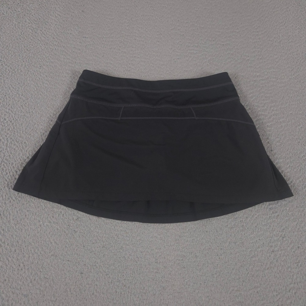 Athleta Skort Womens XS Black Runaround Brief-Lined Stretch Active Tennis Skirt